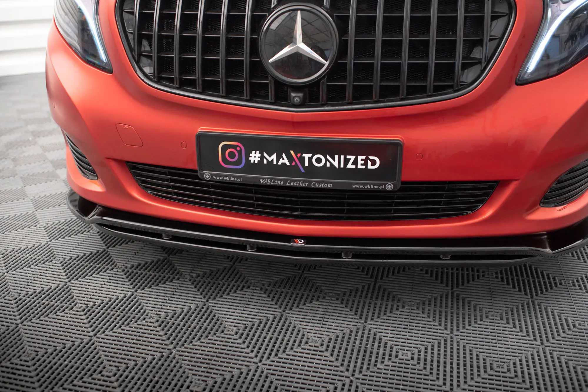 Frontspoiler Mercedes-Benz V-Class (W447) 2014 - 2019 | V.4 Glossy Black Edition – bilde 3