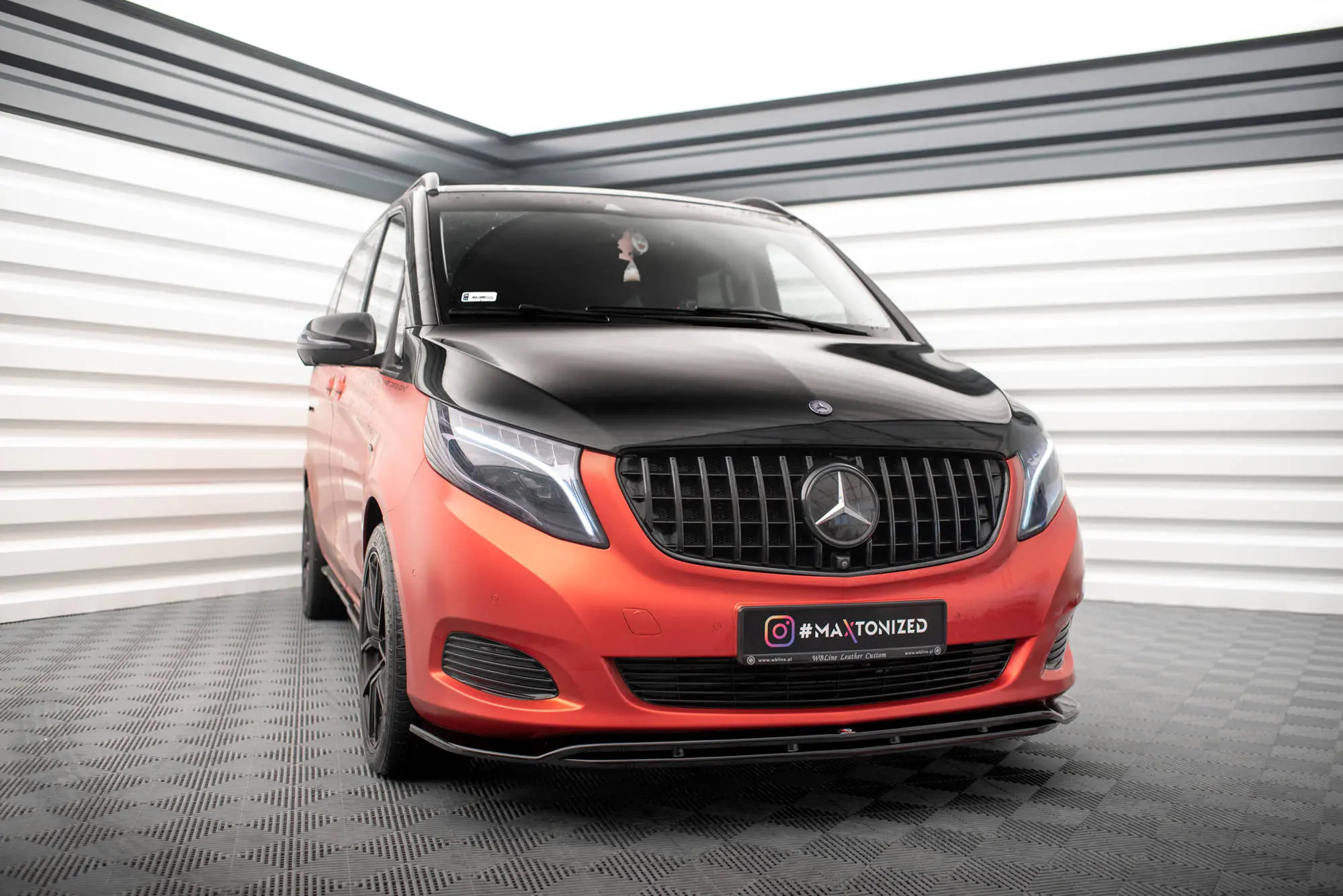 Frontspoiler Mercedes-Benz V-Class (W447) 2014 - 2019 | V.4 Glossy Black Edition – bilde 4