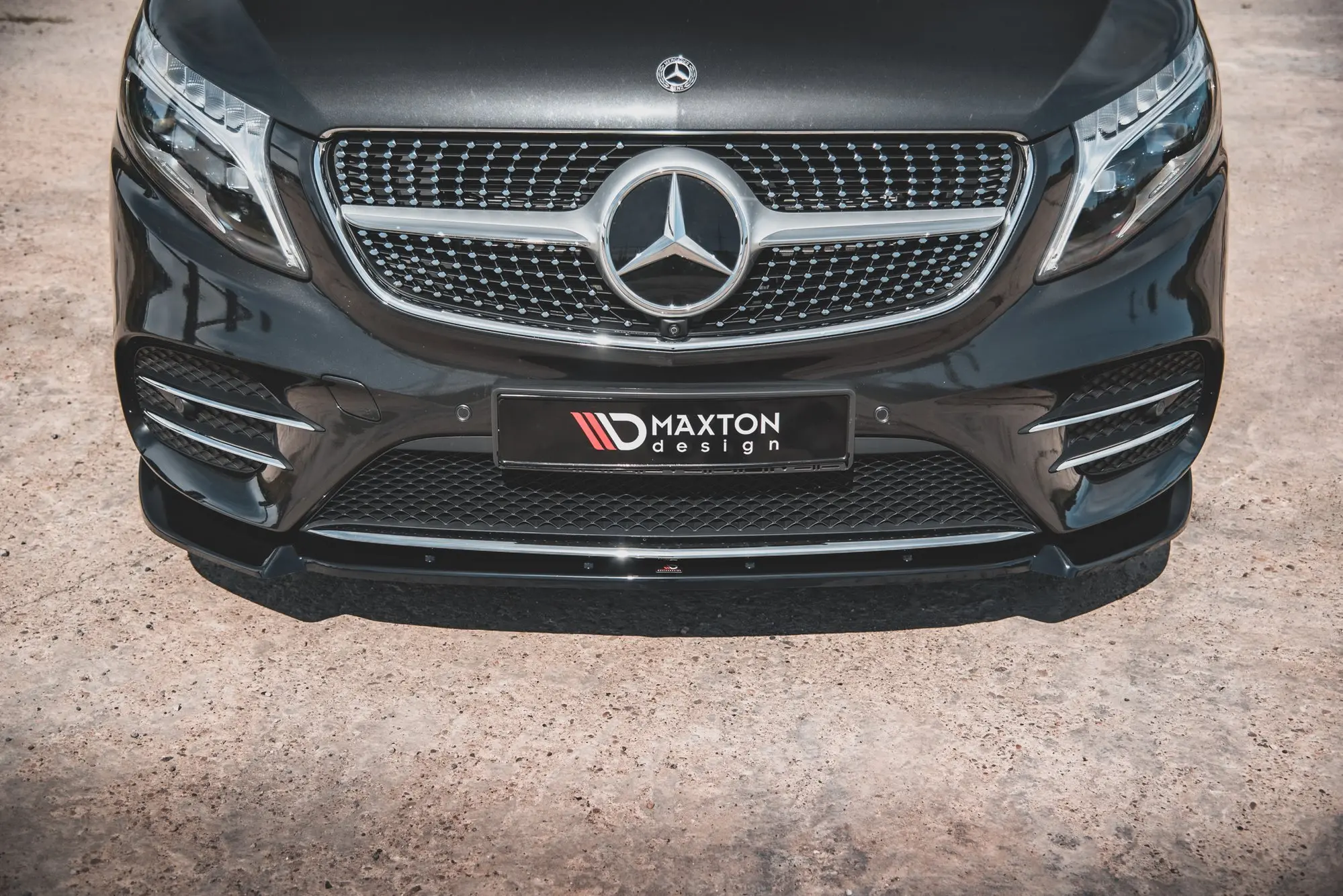 Frontspoiler Mercedes-Benz V-Class (W447) AMG-Line 2019 - 2023 | V.3 Glossy Black Edition