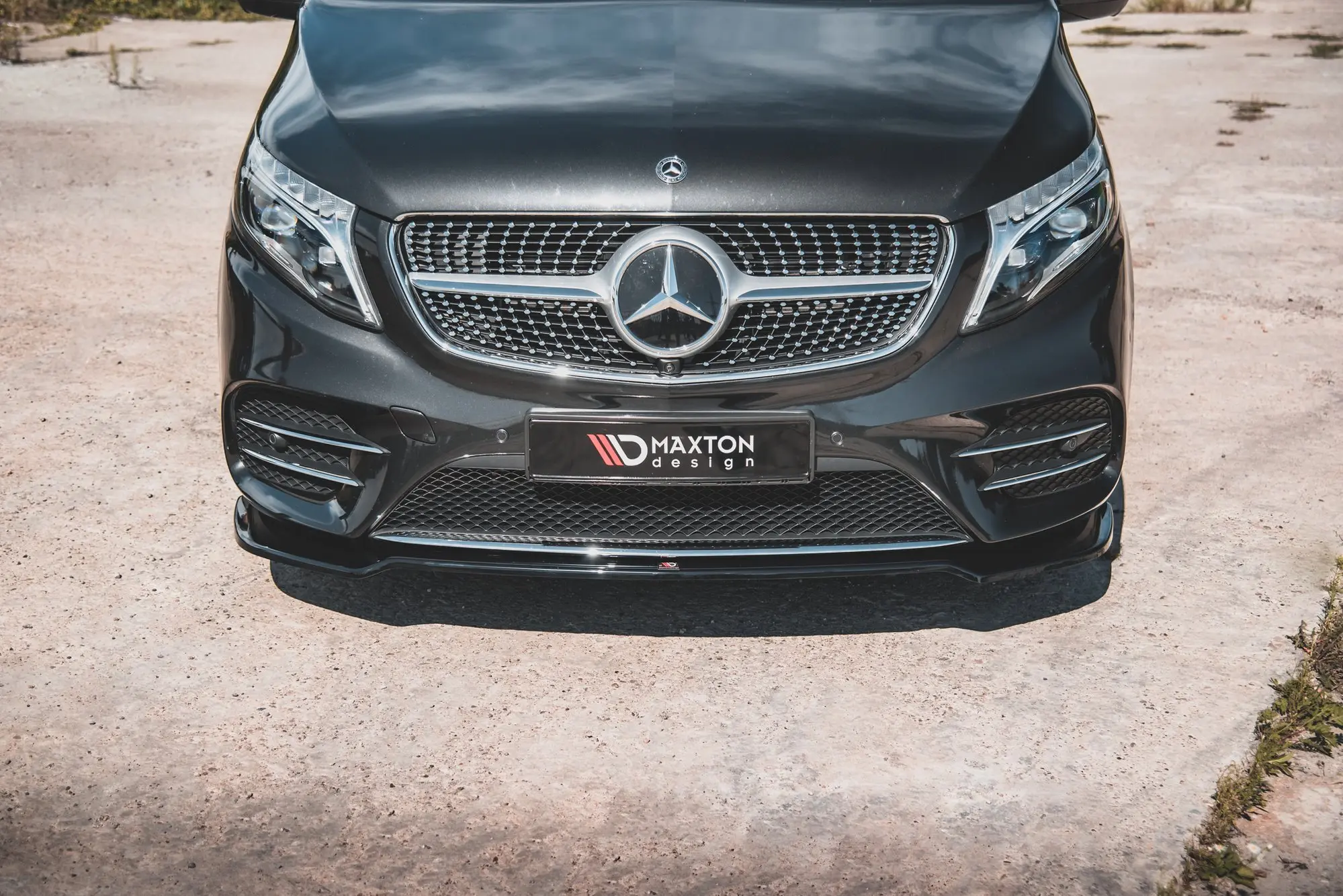 Frontspoiler Mercedes-Benz V-Class (W447) AMG-Line 2019 - 2023 | V.4 Glossy Black Edition – bilde 3