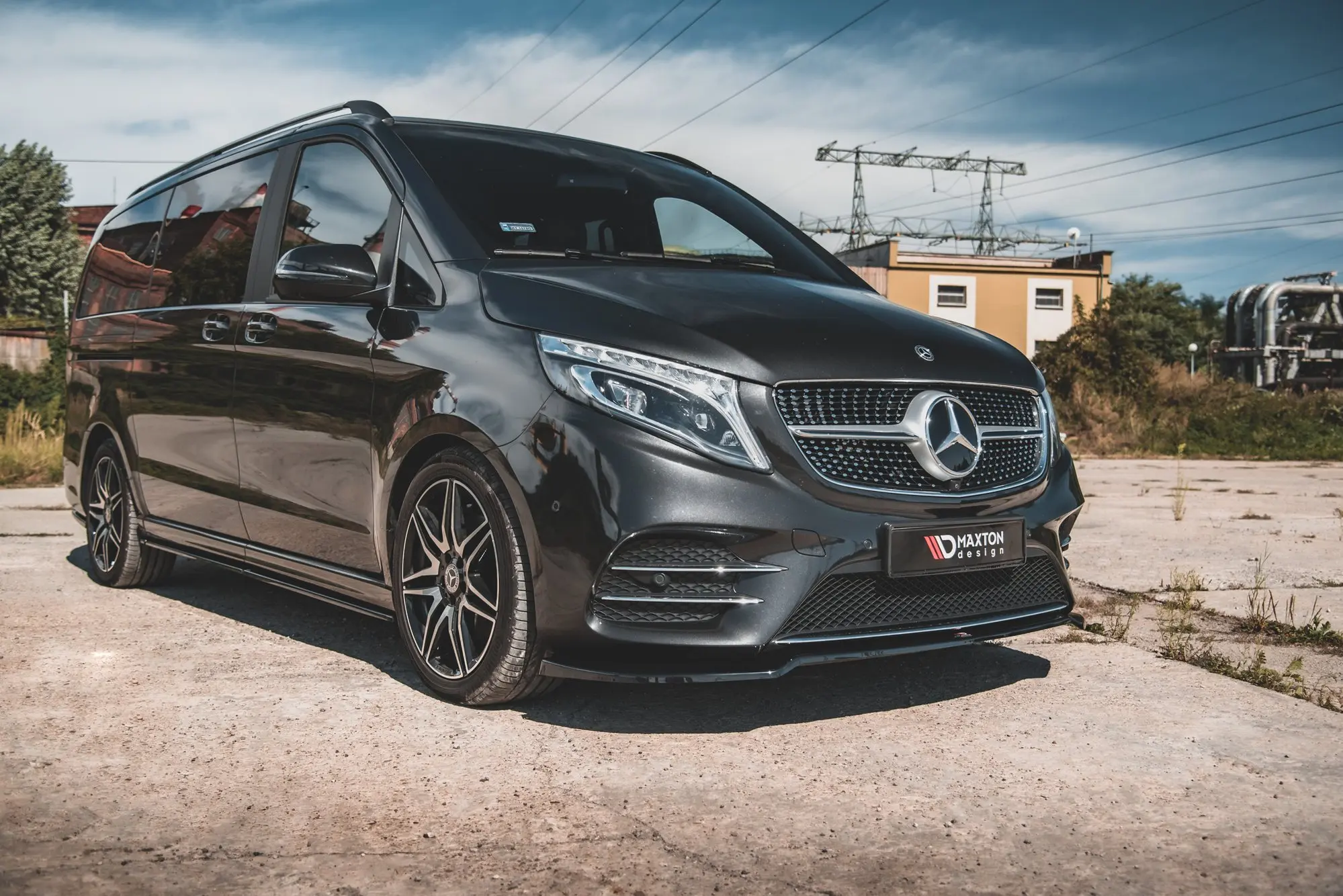 Frontspoiler Mercedes-Benz V-Class (W447) AMG-Line 2019 - 2023 | V.4 Glossy Black Edition – bilde 5