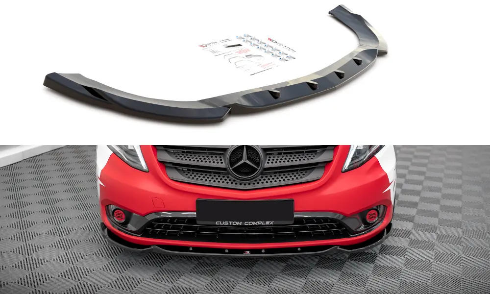 Frontspoiler Mercedes-Benz Vito (W447) 2014 -> │ V.1 Glossy Black Edition Image 3