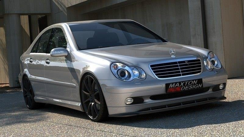 Frontspoiler Mercedes C W203 2000 - 2003 | Sport Glossy Black Edition