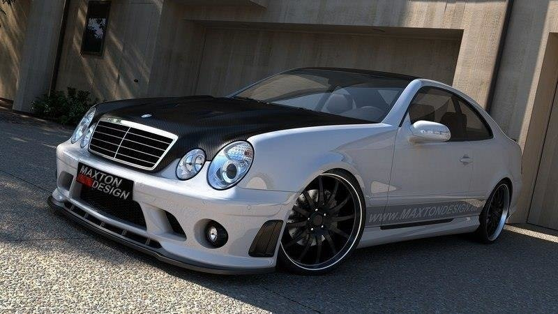 Frontspoiler Mercedes CLK (W208) 1997 - 2003 | Sport Glossy Black Edition