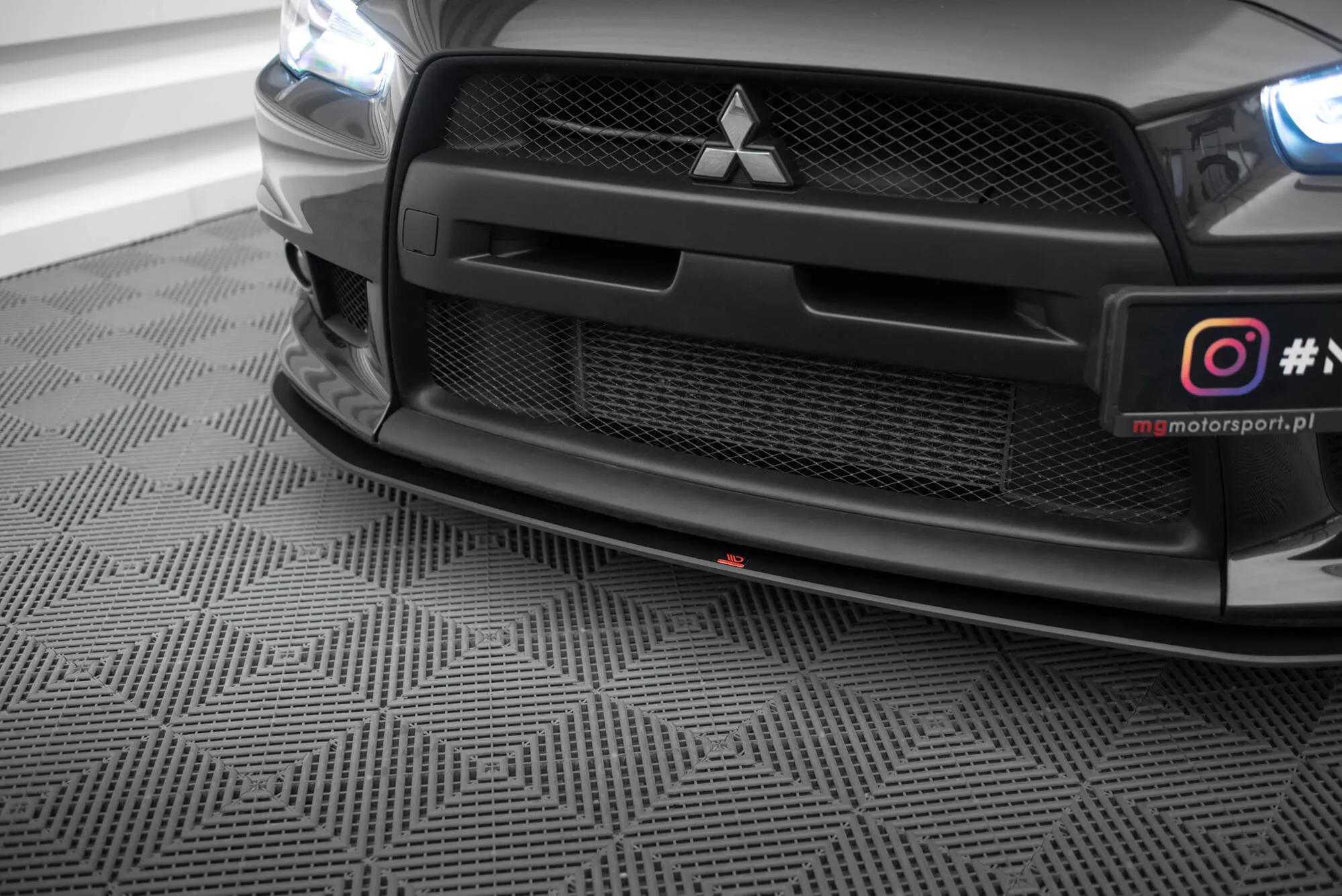 Frontspoiler Mitsubishi Lancer EVO X 2007 - 2015 | Street Pro Black Edition – bilde 5