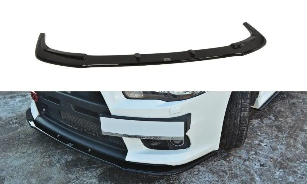 Frontspoiler Mitsubishi Lancer Evo X 2007-2015 | V.1 Glossy Black Edition – bilde 2