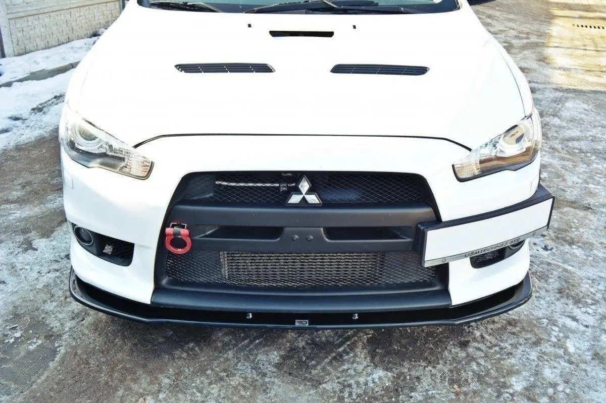 Frontspoiler Mitsubishi Lancer Evo X 2007-2015 | V.1 Glossy Black Edition – bilde 3