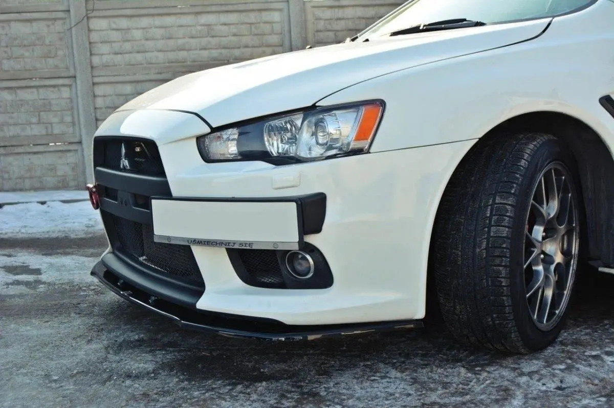 Frontspoiler Mitsubishi Lancer Evo X 2007-2015 | V.1 Glossy Black Edition – bilde 4