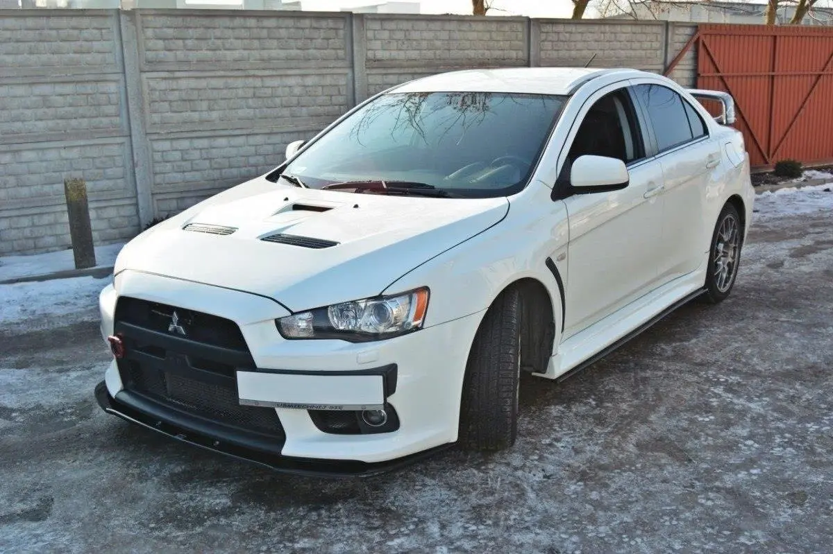 Frontspoiler Mitsubishi Lancer Evo X 2007-2015 | V.1 Glossy Black Edition – bilde 5