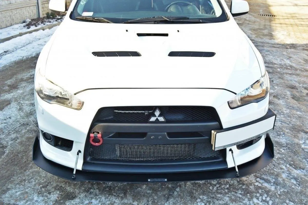 Frontspoiler Mitsubishi Lancer Evo X 2007-2015 | V.1 Racing Black Edition – bilde 3