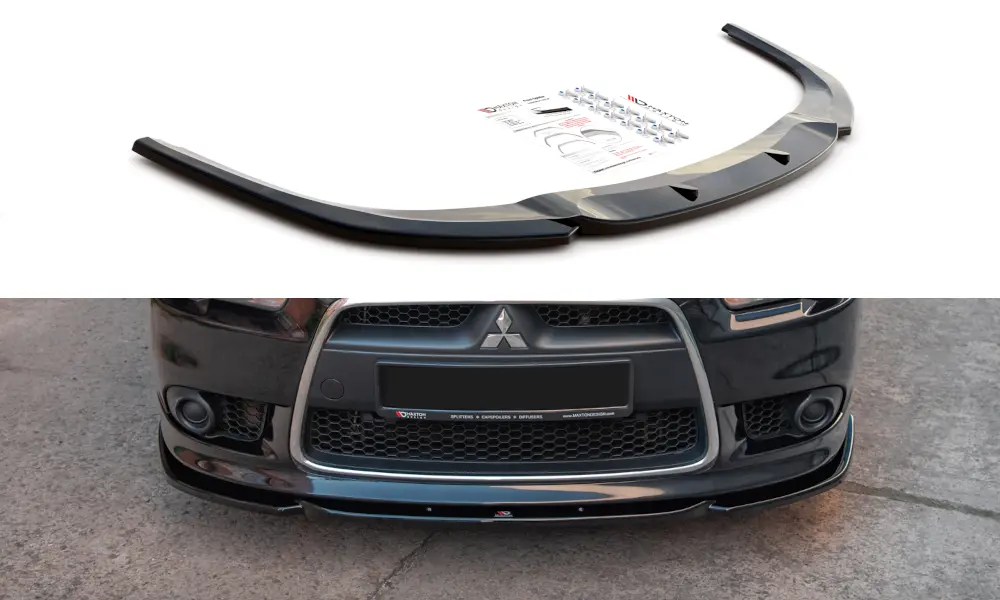Frontspoiler Mitsubishi Lancer VIII 2007 - 2017 │ Glossy Black Edition – bilde 3