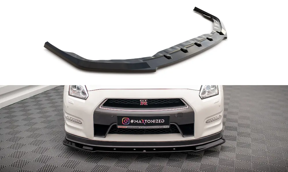 Frontspoiler Nissan GT-R R35 Facelift 2011-2016 | Glossy Black Edition – bilde 2