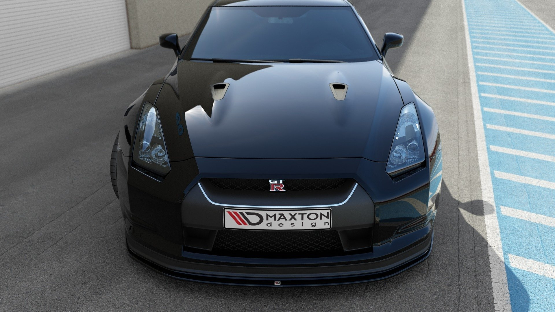 Frontspoiler NISSAN GT-R (R35) Pre-Facelift 2007 - 2010 | Sport Glossy Black Edition – bilde 2