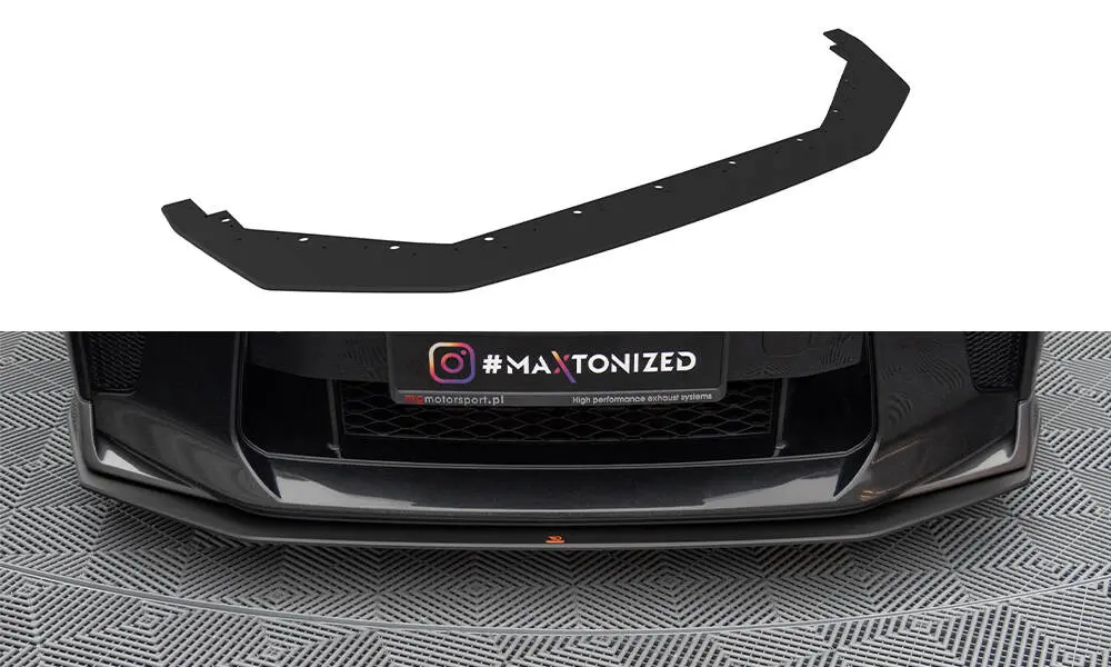 Frontspoiler Nissan GTR R35 facelift 2016 - 2022 | Street Pro Black Edition – bilde 2
