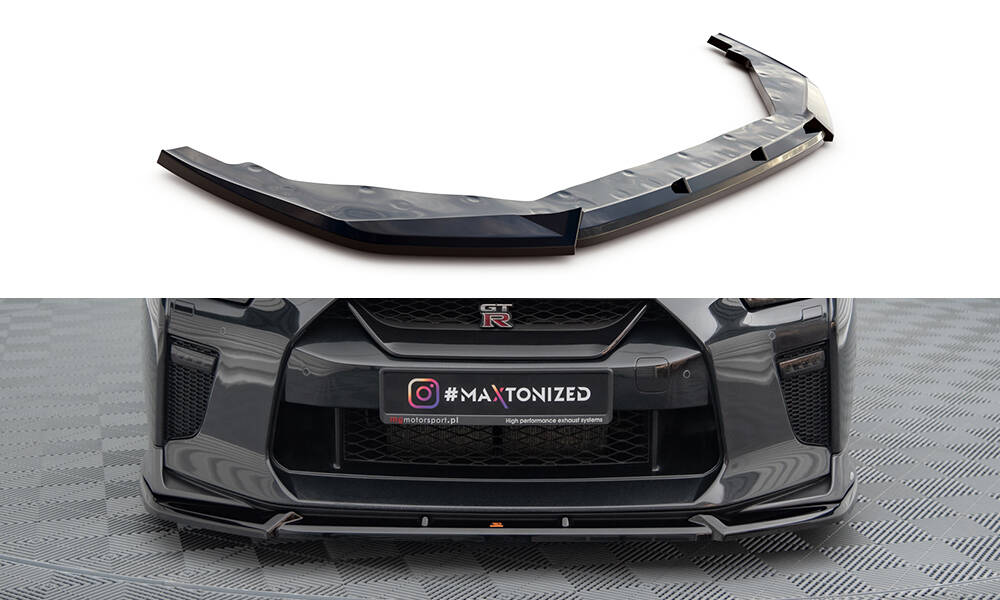 Frontspoiler Nissan GTR R35 facelift 2016 - 2022 | V.2 Glossy Black Edition – bilde 2