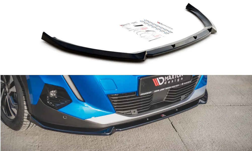 Frontspoiler Peugeot 2008 II / Peugeot e-2008 2019 -> | V.1 Glossy Black Edition – bilde 3