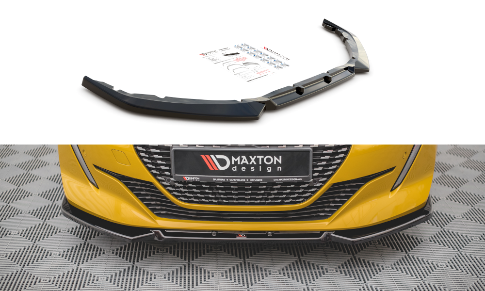 Frontspoiler Peugeot 208 II / Peugeot e-208 2019 -> | V.1 Glossy Black Edition – bilde 2