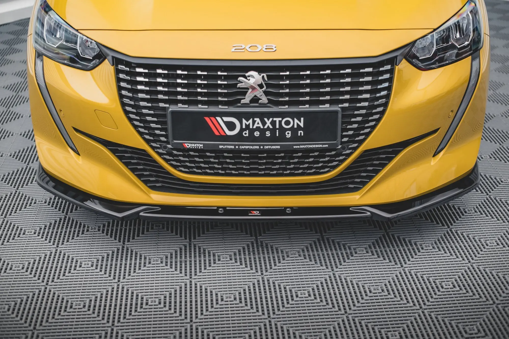 Frontspoiler Peugeot 208 II / Peugeot e-208 2019 -> | V.2 Glossy Black Edition