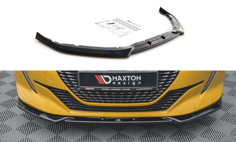 Frontspoiler Peugeot 208 II / Peugeot e-208 2019 -> | V.2 Glossy Black Edition – bilde 2