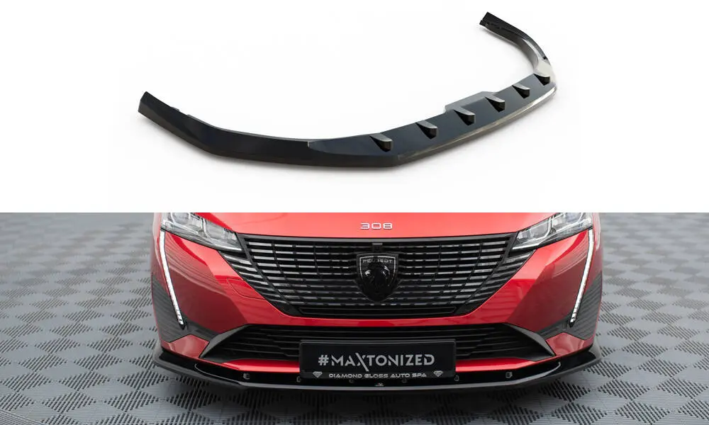 Frontspoiler Peugeot 308 III 2021 -> | V.1 Glossy Black Edition – bilde 3