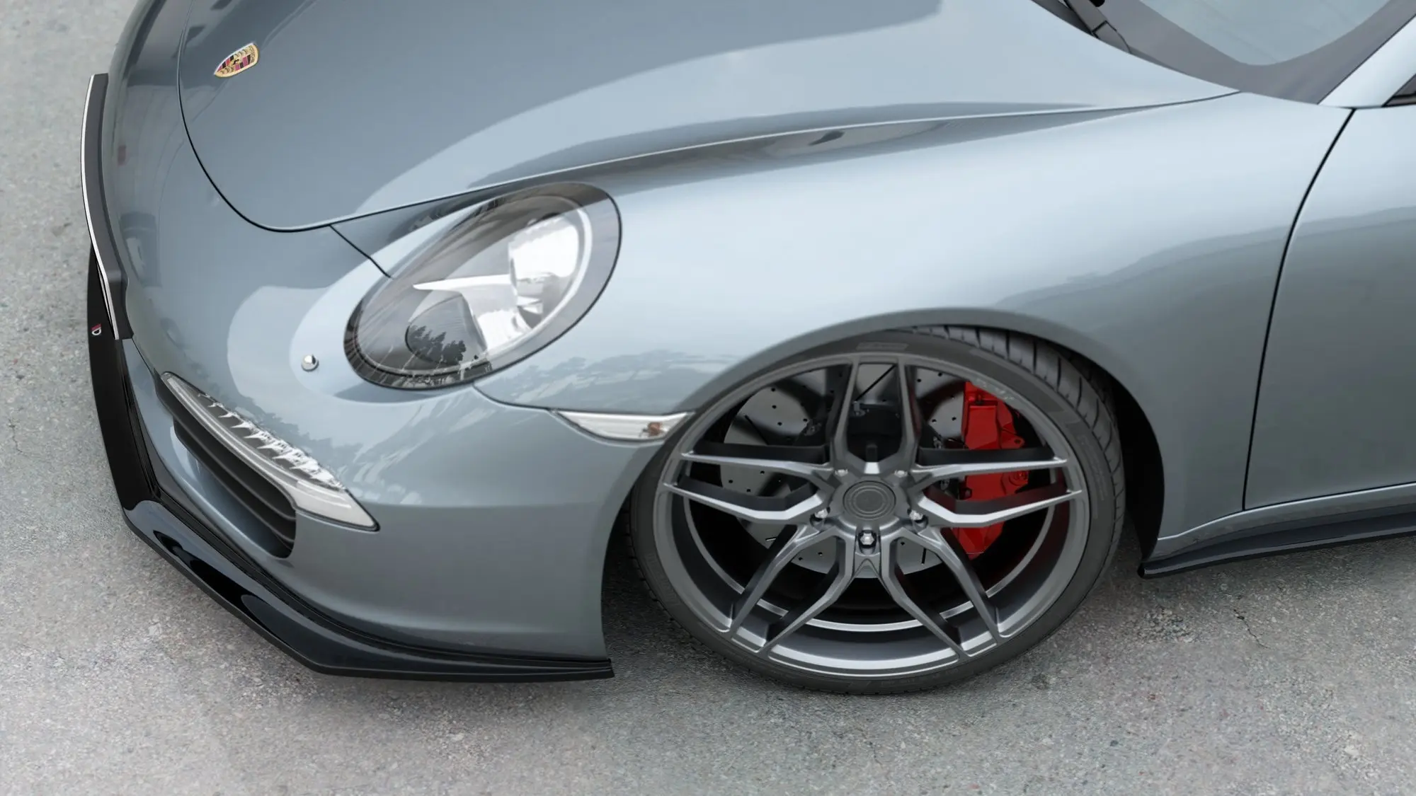 Frontspoiler Porsche 911 (991) Carrera 2011-2016 | V.1 Glossy Black Edition – bilde 3