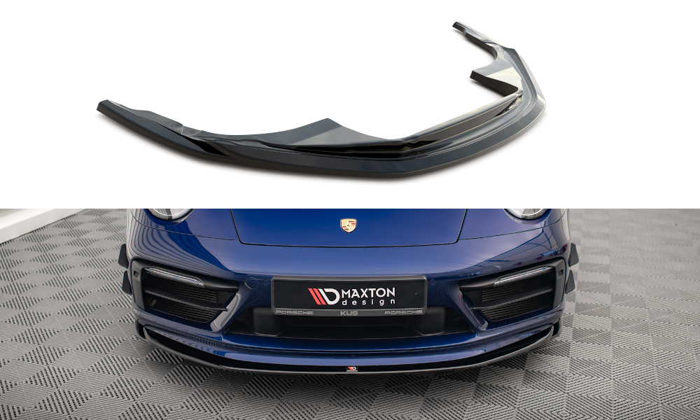 Frontspoiler Porsche 911 (992) Carrera Aero / Carrera S Aero 2019-> | V.1 Glossy Black Edition – bilde 3