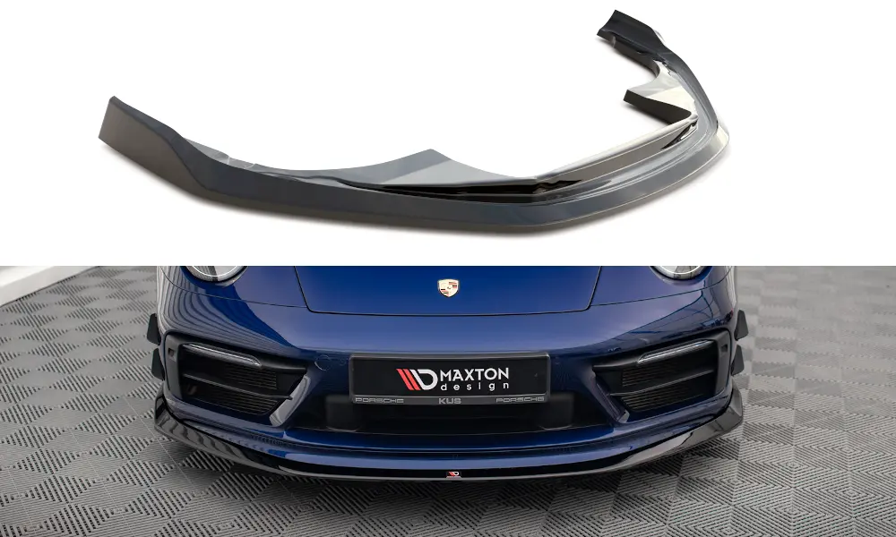 Frontspoiler Porsche 911 (992) Carrera Aero / Carrera S Aero 2019-> | V.2 Glossy Black Edition – bilde 3