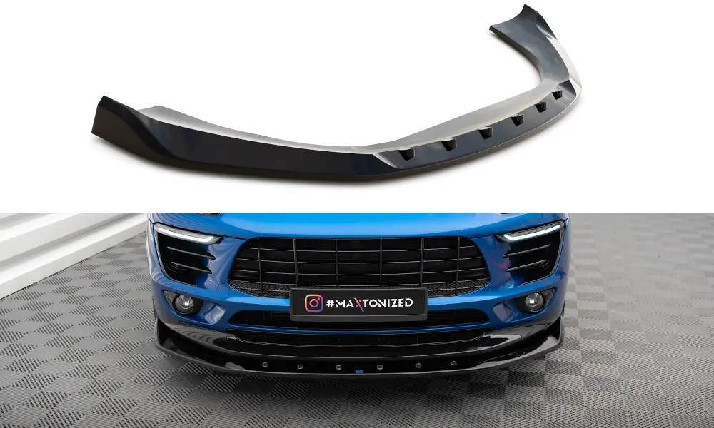 Frontspoiler Porsche Macan I (95B) 2014 - 2018 | V.1 Glossy Black Edition – bilde 2