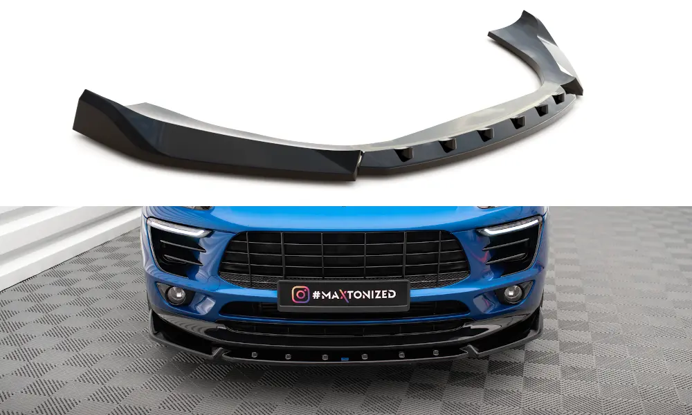 Frontspoiler Porsche Macan I (95B) 2014 - 2018 | V.2 Glossy Black Edition – bilde 2