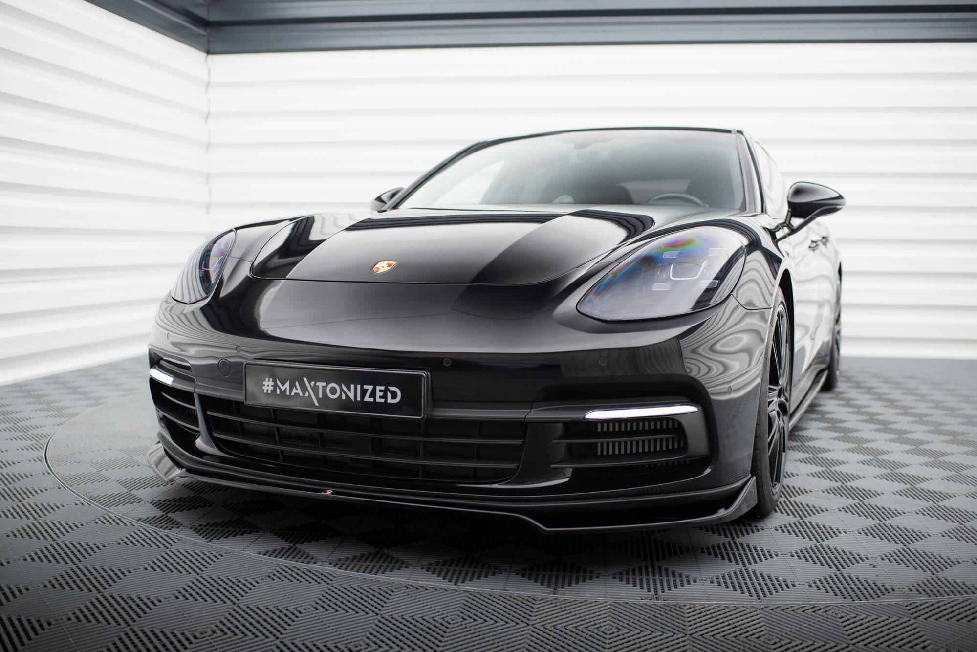 Frontspoiler Porsche Panamera 4S 971 2016 - 2020 | Sport Glossy Black Edition V2