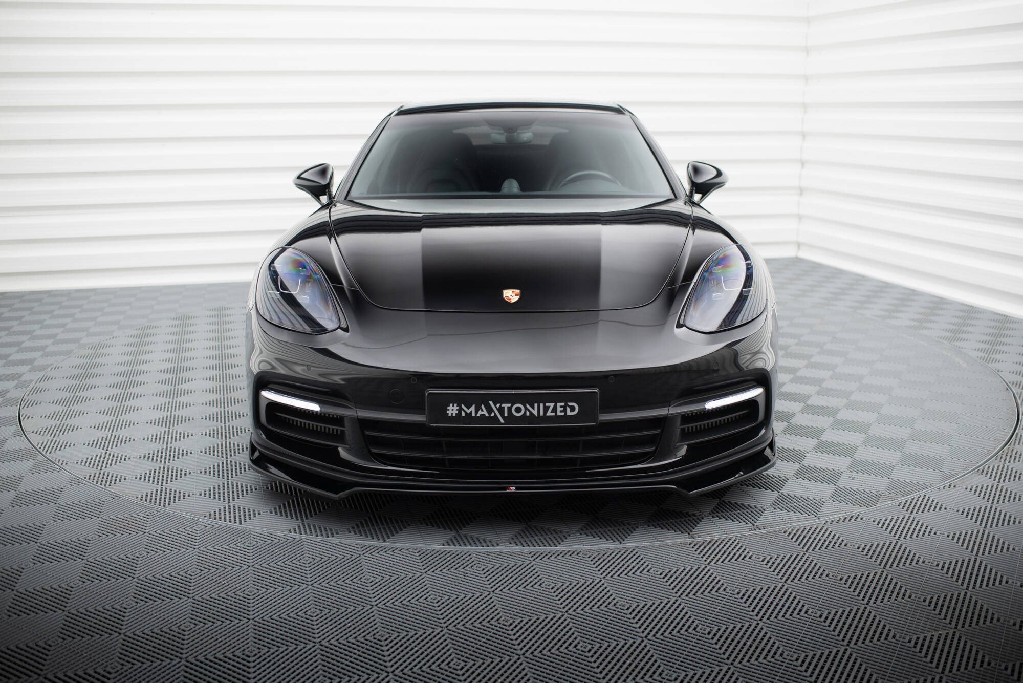 Frontspoiler Porsche Panamera 4S 971 2016 - 2020 | Sport Glossy Black Edition V2 – bilde 2