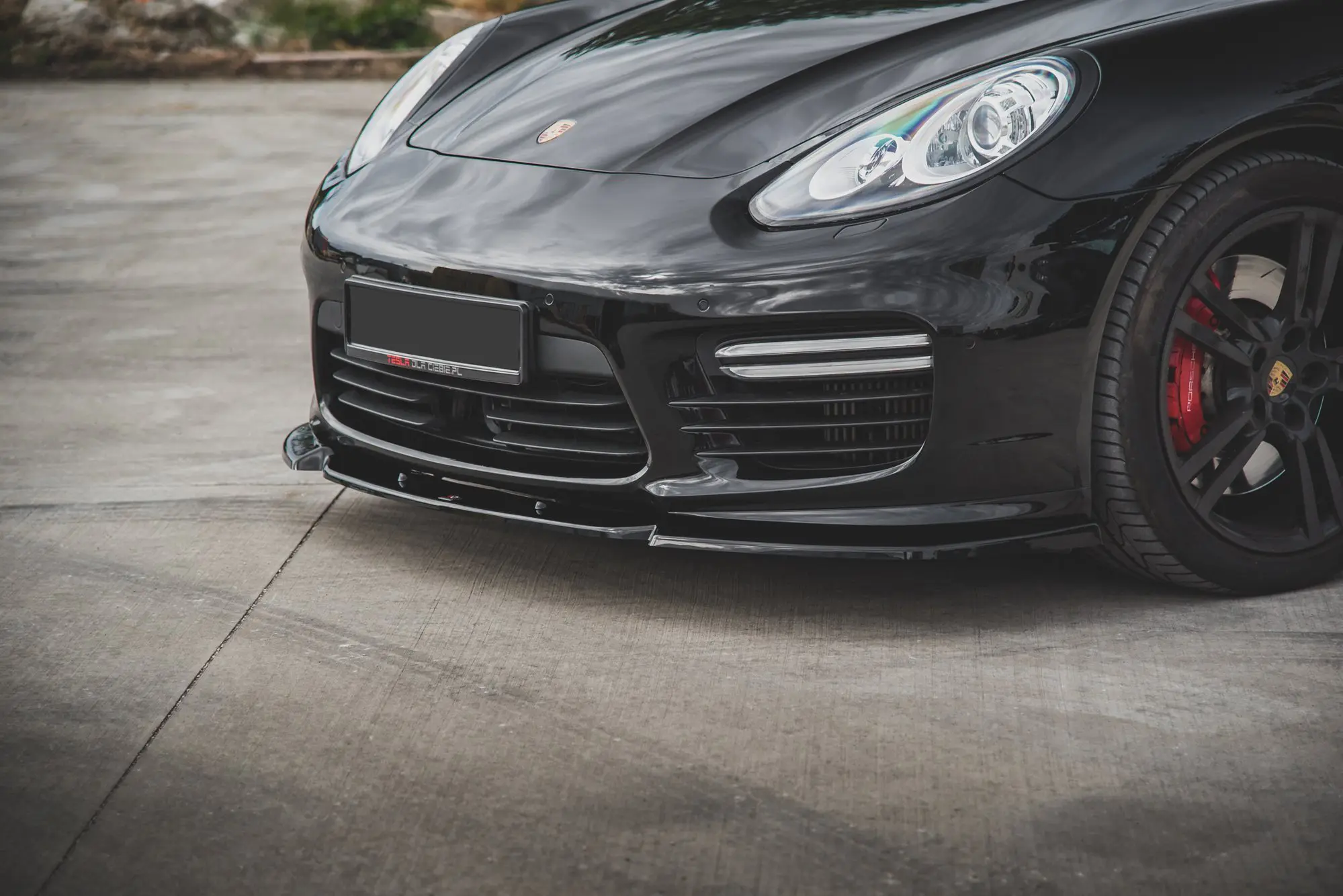 Frontspoiler Porsche Panamera I (970) Turbo Facelift 2013-2016 | V.1 Glossy Black Edition – bilde 2