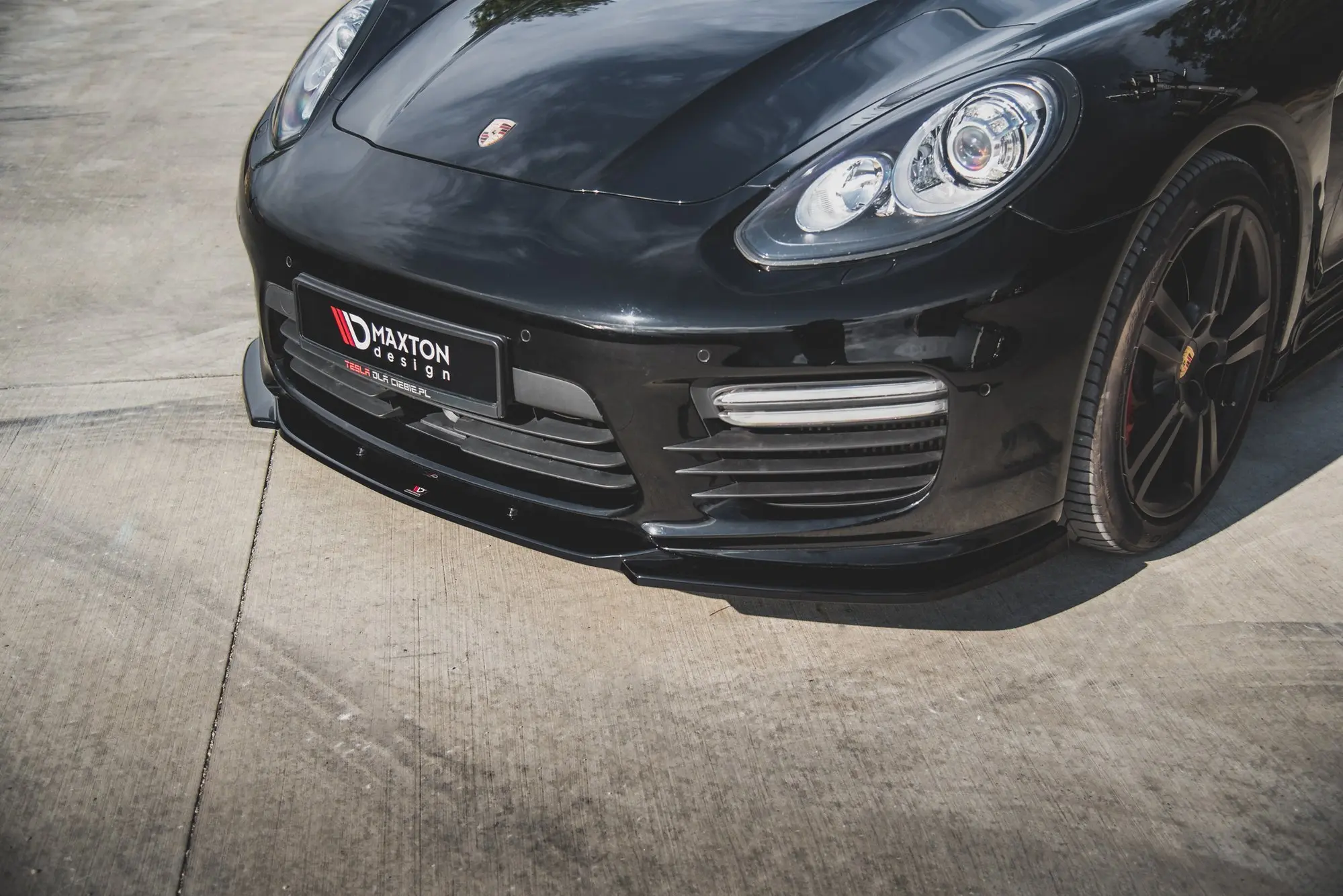 Frontspoiler Porsche Panamera I (970) Turbo Facelift 2013-2016 | V.2 Glossy Black Edition – bilde 3