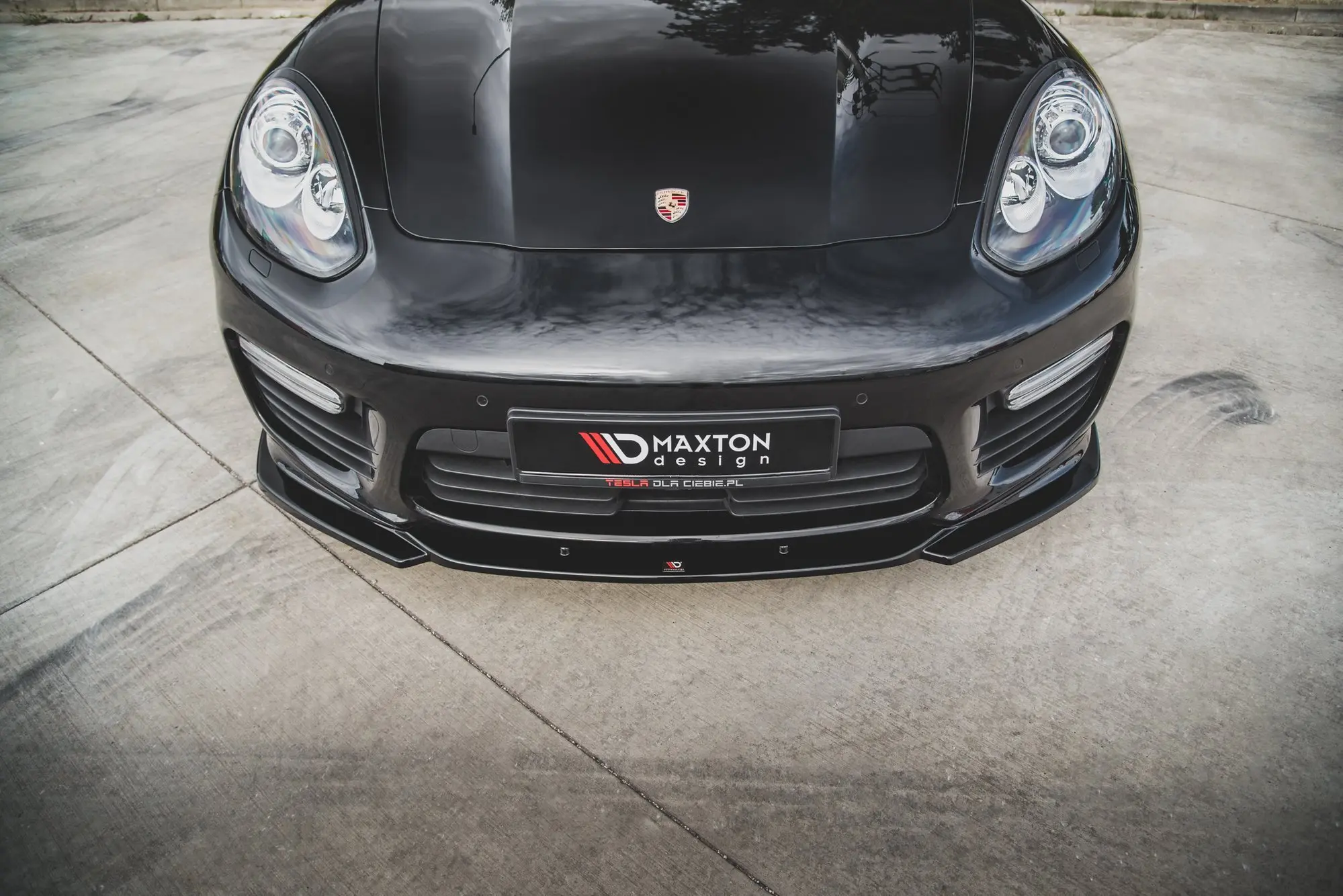 Frontspoiler Porsche Panamera I (970) Turbo Facelift 2013-2016 | V.2 Glossy Black Edition – bilde 4