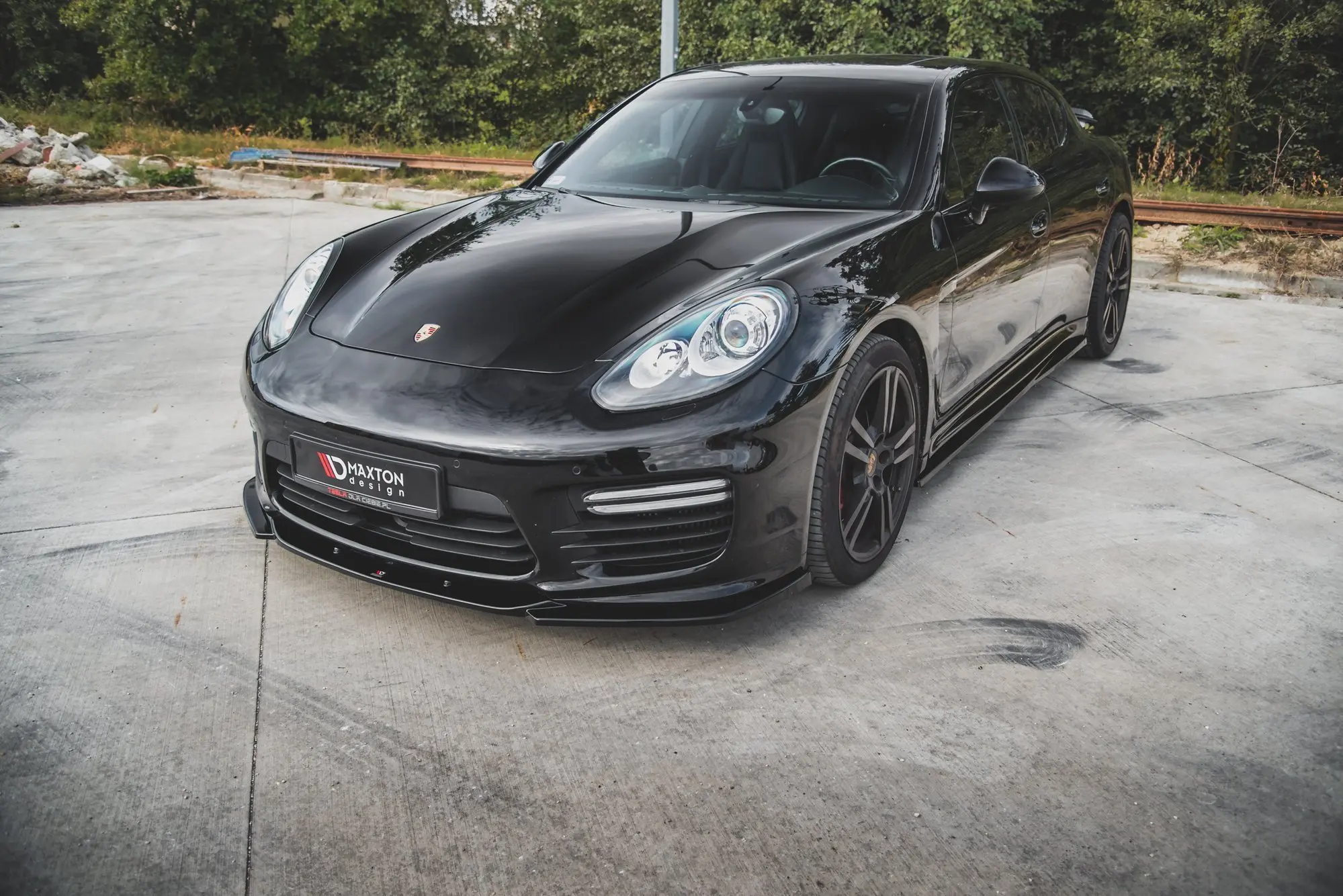 Frontspoiler Porsche Panamera I (970) Turbo Facelift 2013-2016 | V.2 Glossy Black Edition – bilde 6