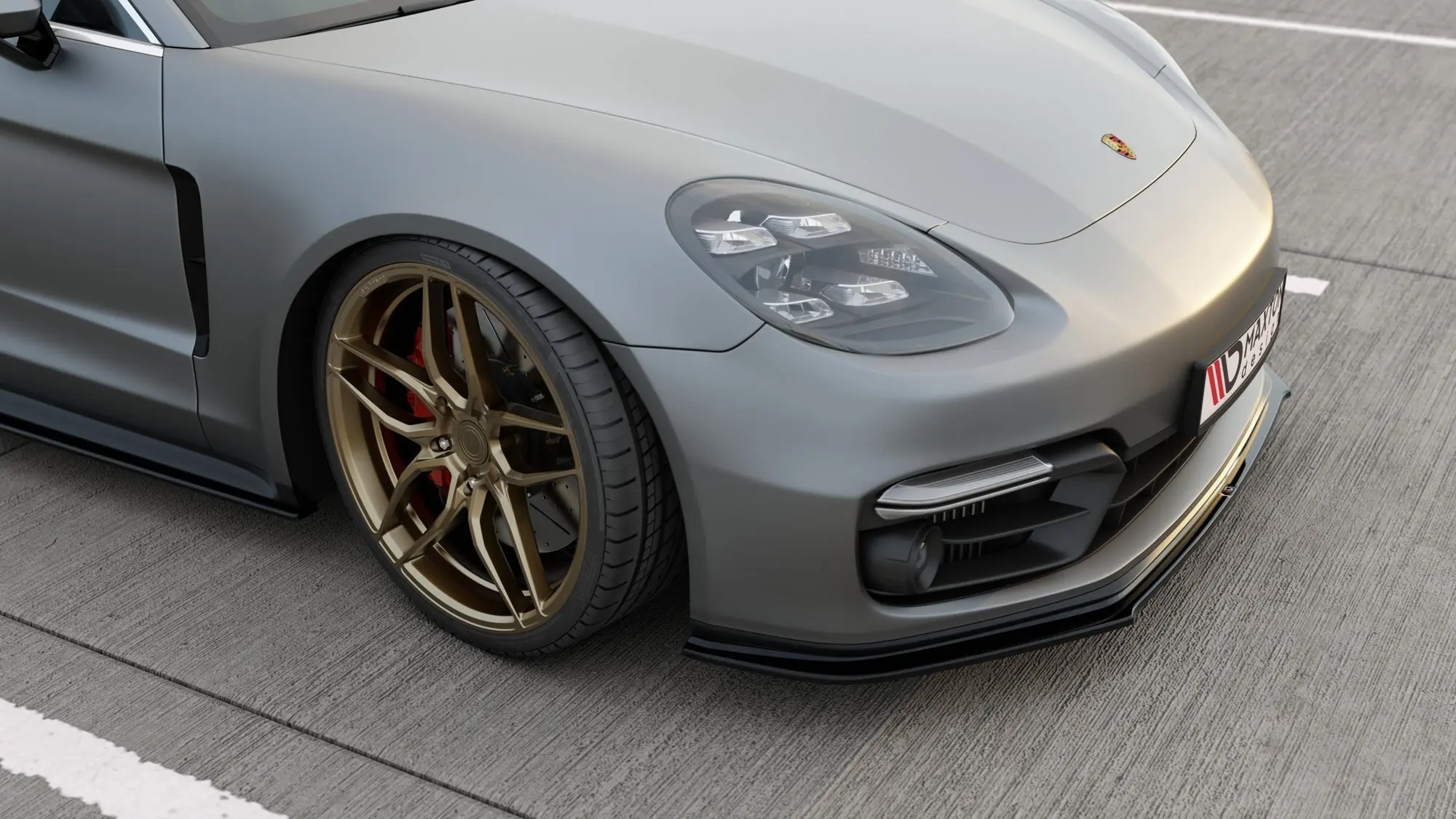 Frontspoiler Porsche Panamera II (971) GTS 2019 - 2023 | Glossy Black Edition