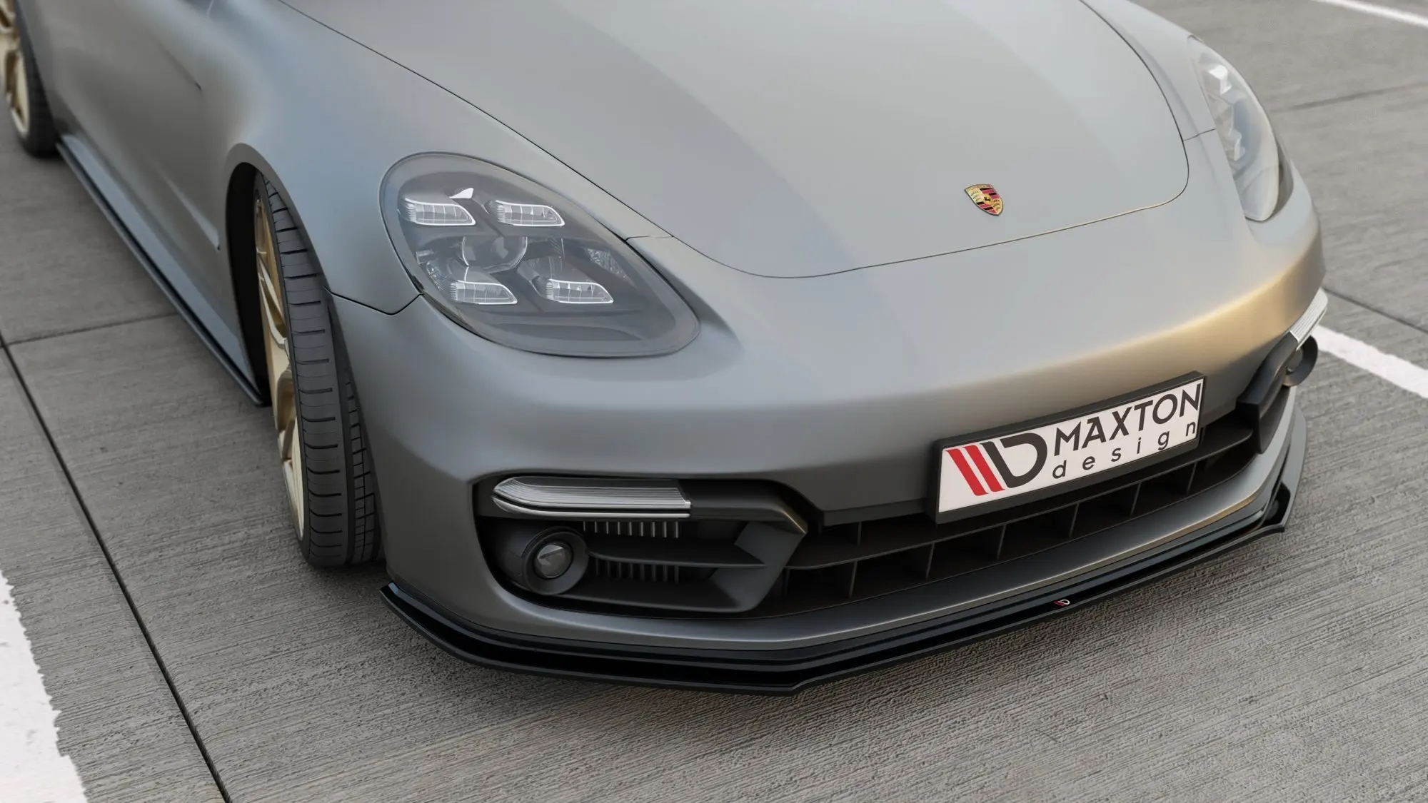 Frontspoiler Porsche Panamera II (971) GTS 2019 - 2023 | Glossy Black Edition – bilde 3