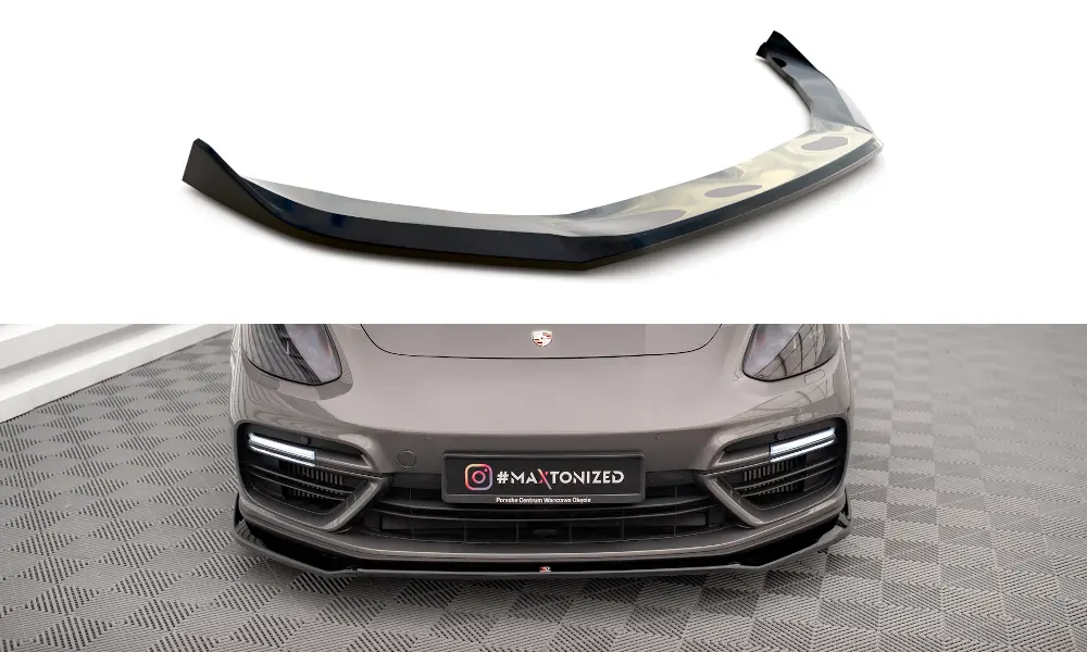 Frontspoiler Porsche Panamera II E-Hybrid (971) 2016-2020 | V.1 Glossy Black Edition – bilde 3