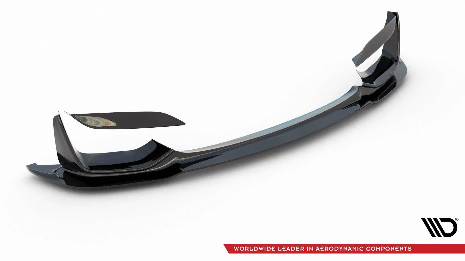 Frontspoiler + rammer for sideluftinntak BMW M3 (F80) 2014 -2018  | Glossy Black Edition – bilde 4