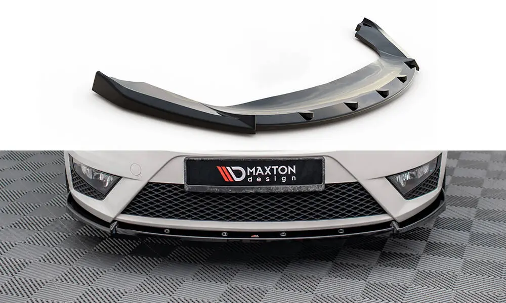 Frontspoiler Seat Ibiza SC FR Mk4 facelift 2012 - 2017 | V.2 Glossy Black Edition – bilde 2