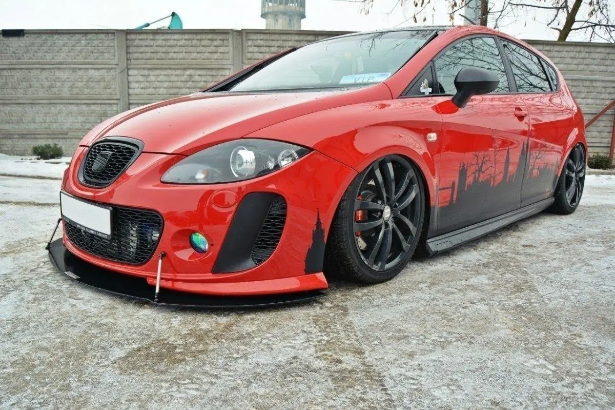 Frontspoiler Seat Leon II MS Design 2005-2009 | V.2 Racing Black Edition – bilde 4