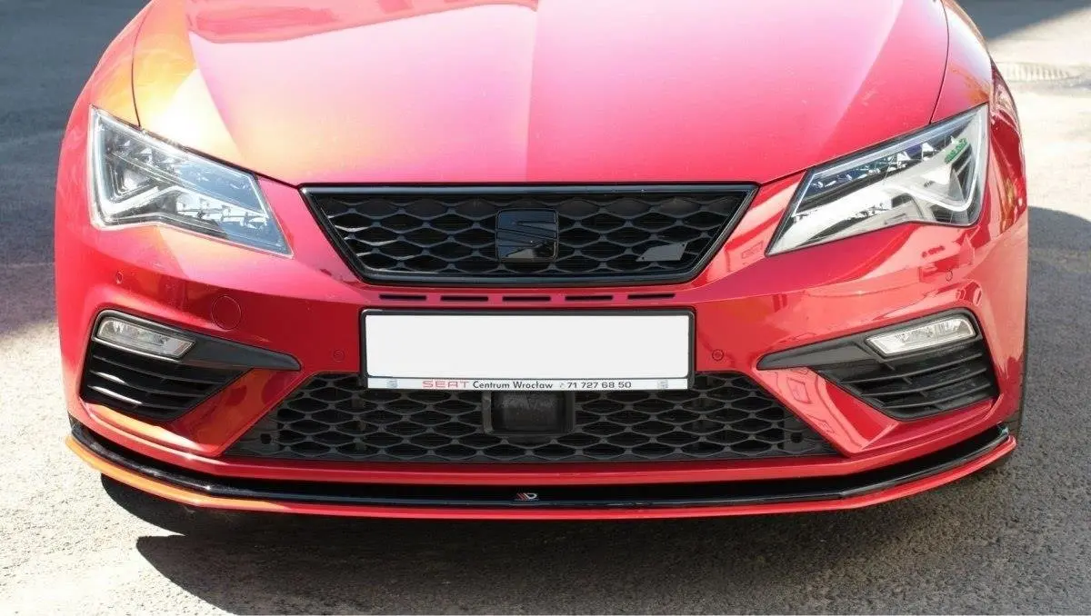 Frontspoiler Seat Leon III Cupra / Leon FR Facelift 2017-2020 | V.3 Glossy Black + Red Edition – bilde 3
