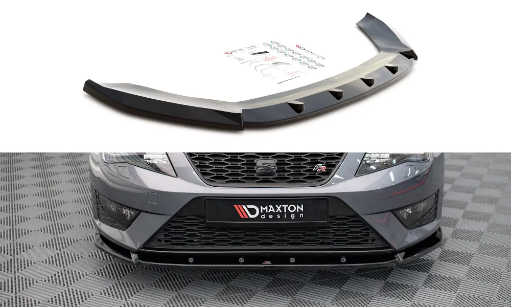Frontspoiler Seat Leon III FR / Leon Cupra 2012-2016 | V.1 Glossy Black Edition – bilde 2