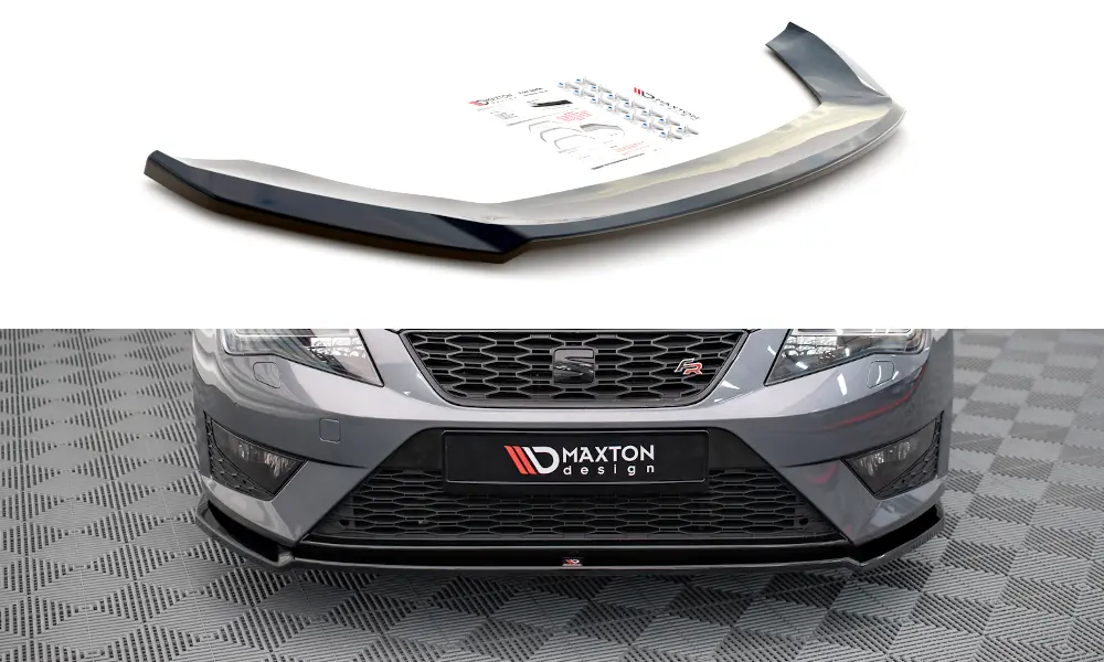 Frontspoiler Seat Leon III FR / Leon Cupra 2012-2016 | V.2 Glossy Black Edition – bilde 2