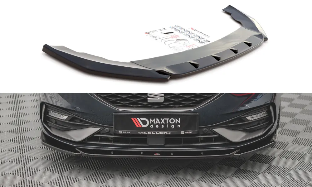 Frontspoiler Seat Leon IV FR 2020-> | V.2 Glossy Black Edition – bilde 2