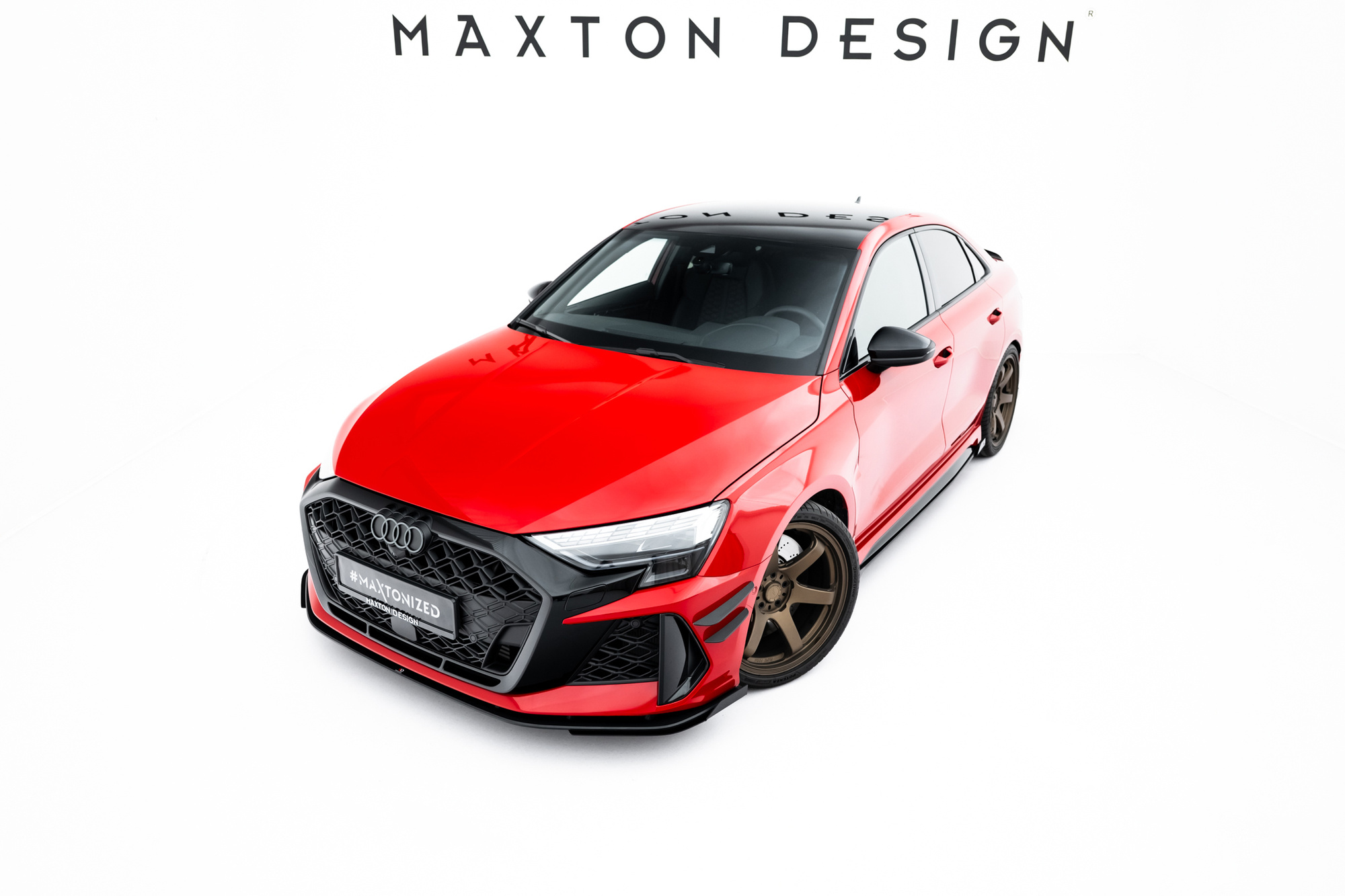 Frontspoiler + Sidesplitters Audi RS3 8Y Facelift 2024 -> | Sport Glossy Black Edition