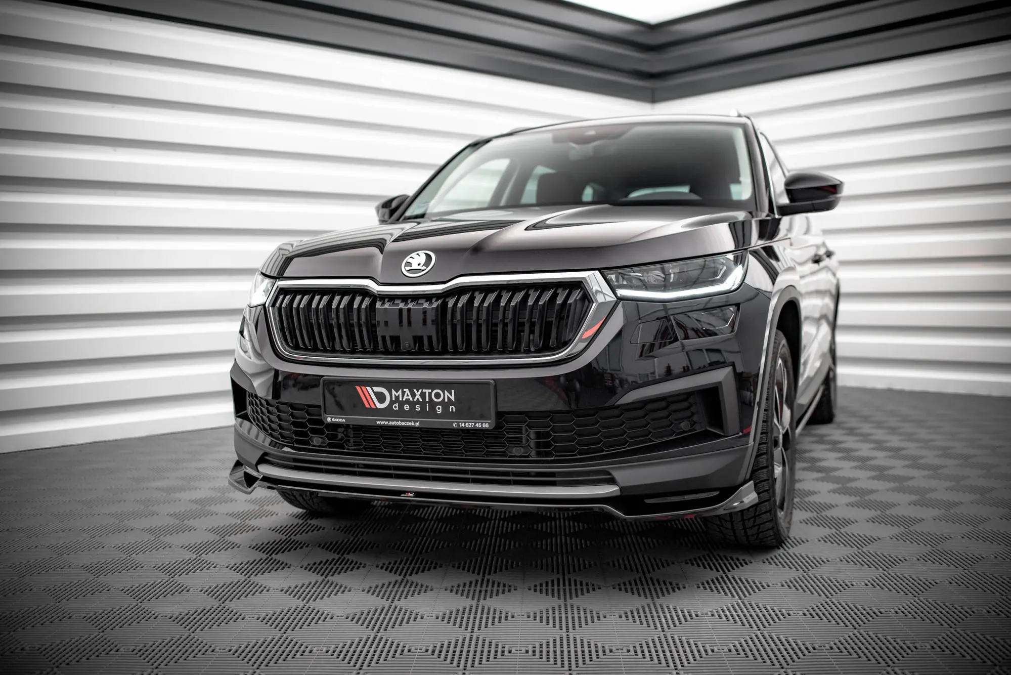 Frontspoiler Škoda Kodiaq I Facelift 2021 - 2024 | V.2 Glossy Black Edition