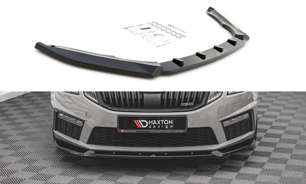 Frontspoiler Skoda Octavia III RS Facelift 2016-2019 | V.2 Glossy Black Edition – bilde 3