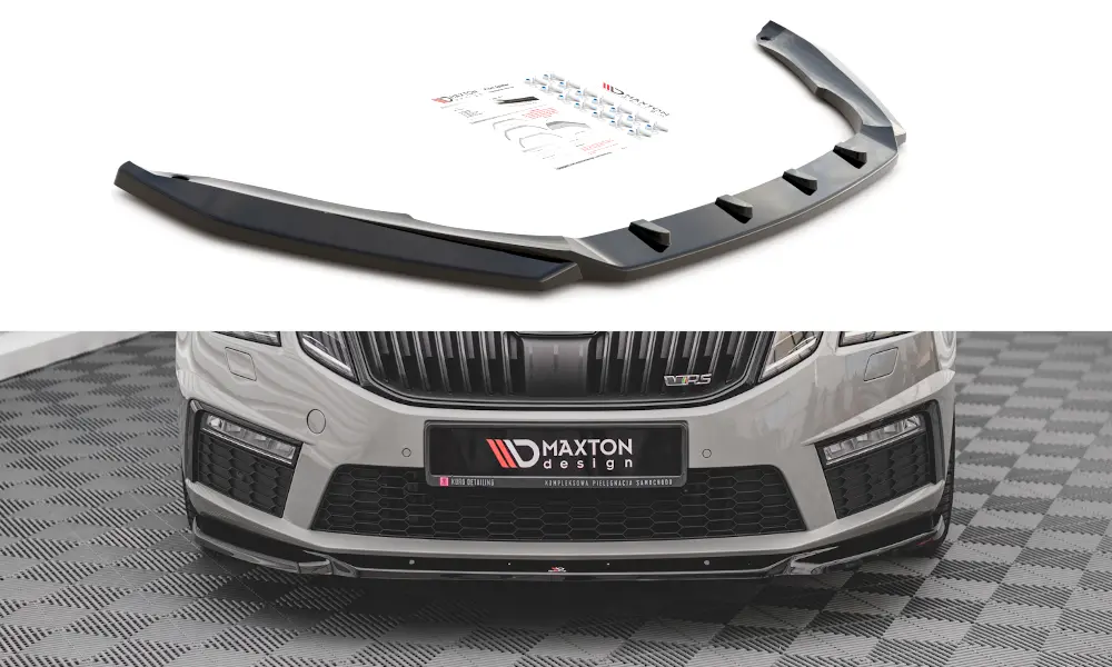 Frontspoiler Skoda Octavia III RS Facelift 2016-2019 | V.3 Glossy Black Edition – bilde 3
