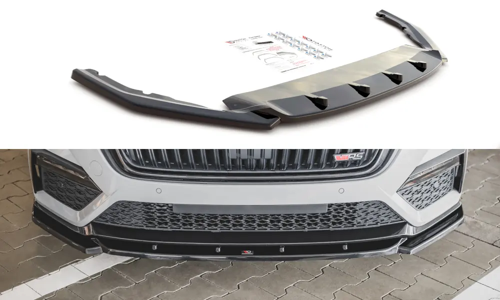 Frontspoiler Skoda Octavia IV RS 2020-> | V.3 Glossy Black Edition – bilde 3